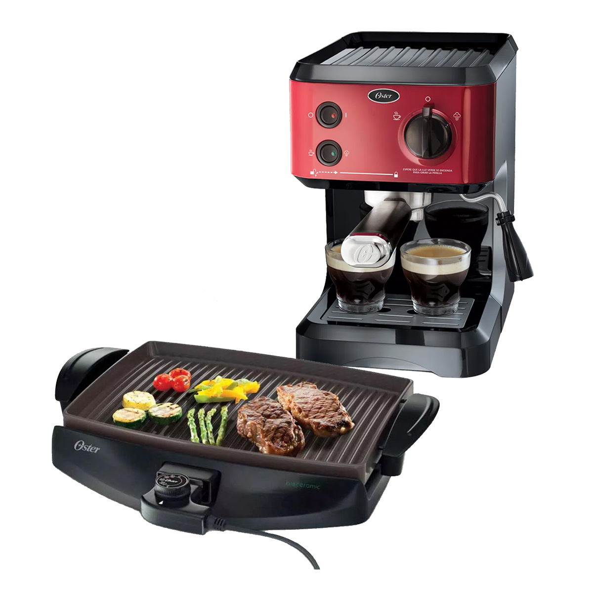 Ripley - OSTER COMBO PARRILLA CKSTGR4768+CAFETERA EXPRESSO CAPPUCCINO  BVSTECMP65R