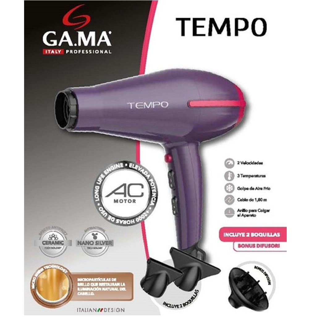 Ripley - SECADORA PROFESIONAL GAMA TEMPO CERAMIC ION