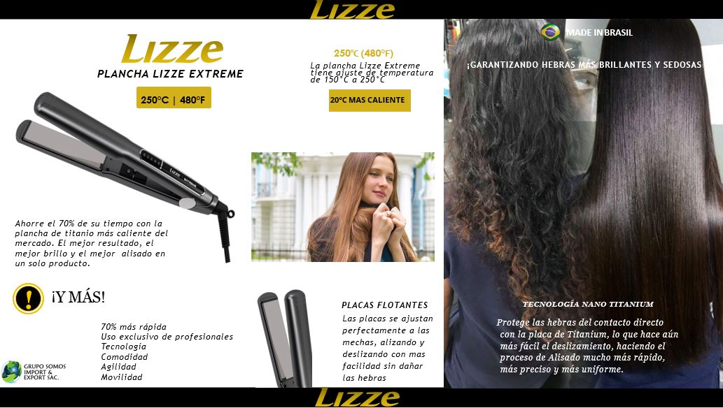 Ripley - PLANCHA ALISADORA DE CABELLO LIZZE EXTREME