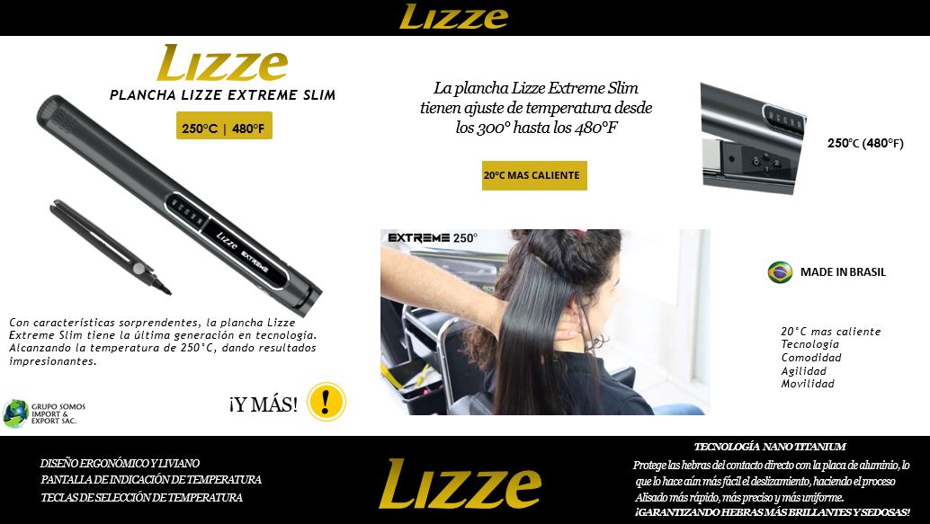 Ripley - PLANCHA ALISADORA DE CABELLO LIZZE EXTREME SLIM