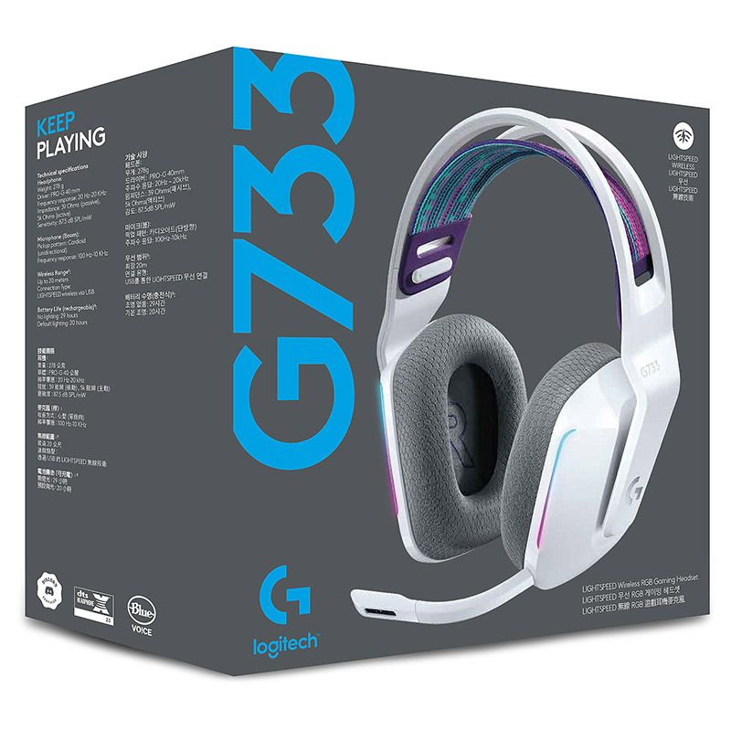 Ripley - AUDIFONO INALAMBRICO GAMER LOGITECH G733 LIGHTSPEED WIRELESS RGB -  BLANCO