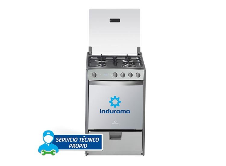 Ripley - INDURAMA COCINA A GAS IBIZA QUARZO 4 HORNILLAS SILVER