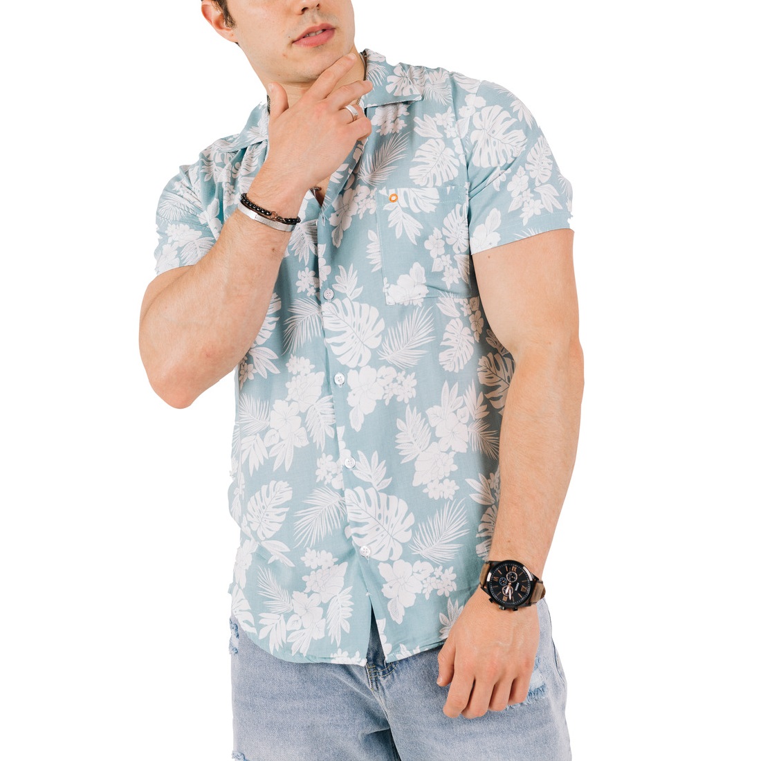 Ripley - CAMISA PLAYERA HOMBRE TROPIKL HAWAIANA SKY LEAVES SLIM FIT