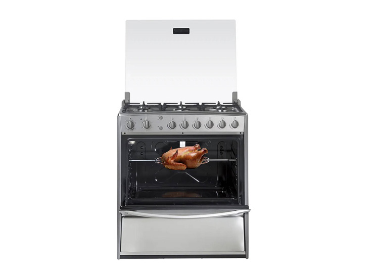 Ripley - INDURAMA COCINA A GAS GALICIA 6 HORNILLAS SILVER