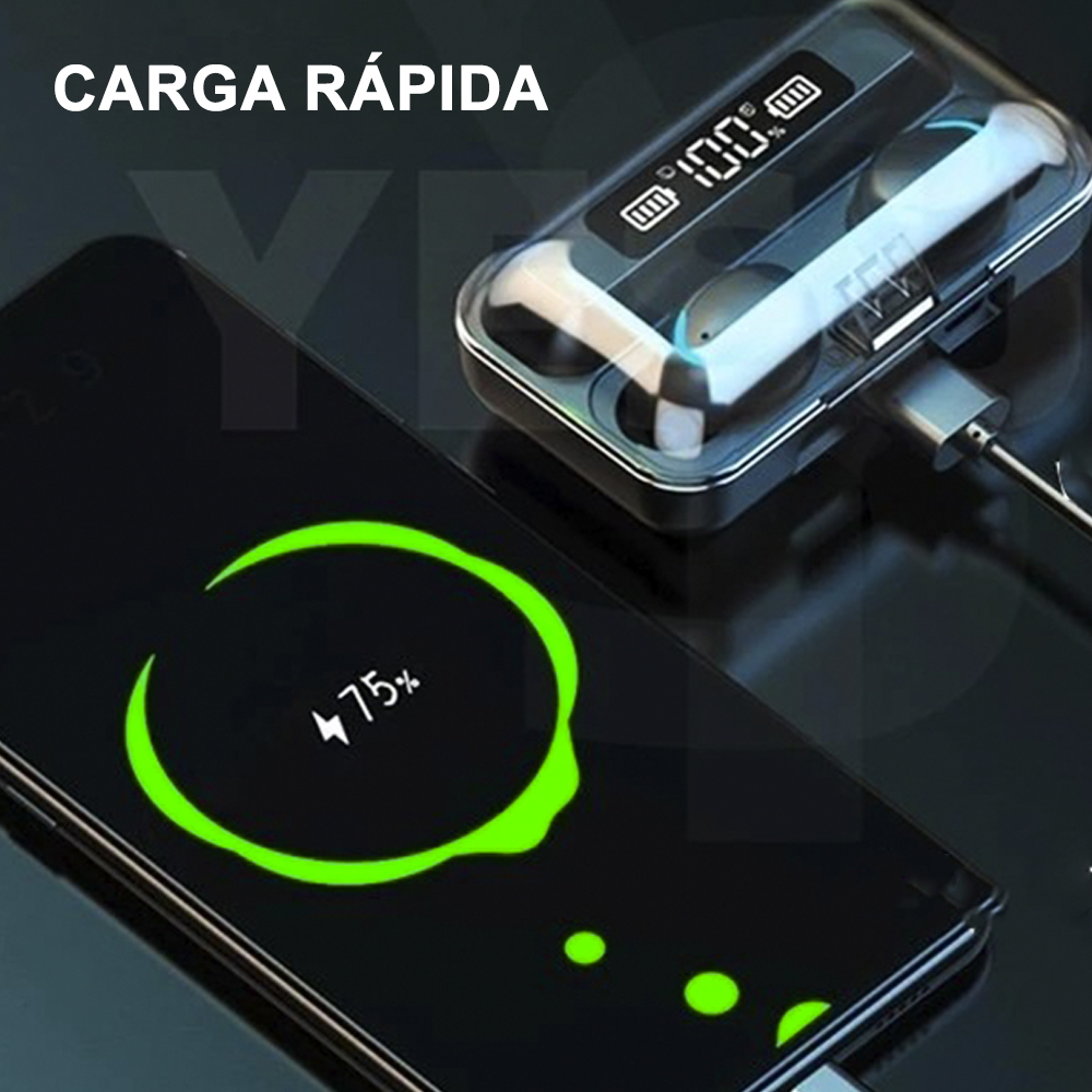 Audifonos f9 5c ipx7 atsparus vandeniui tiesa belaidžio \