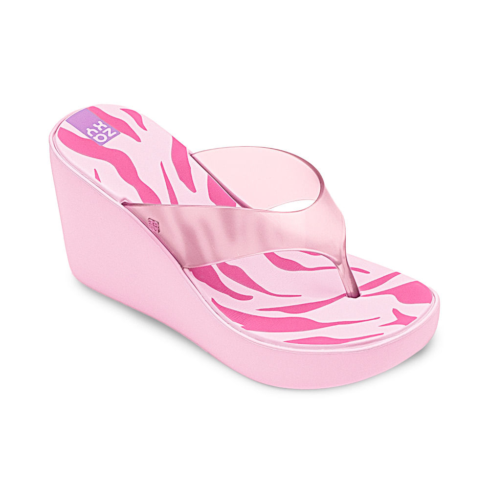Sandália Plataforma Zaxy feminina rosa - compre por menos | Repassa