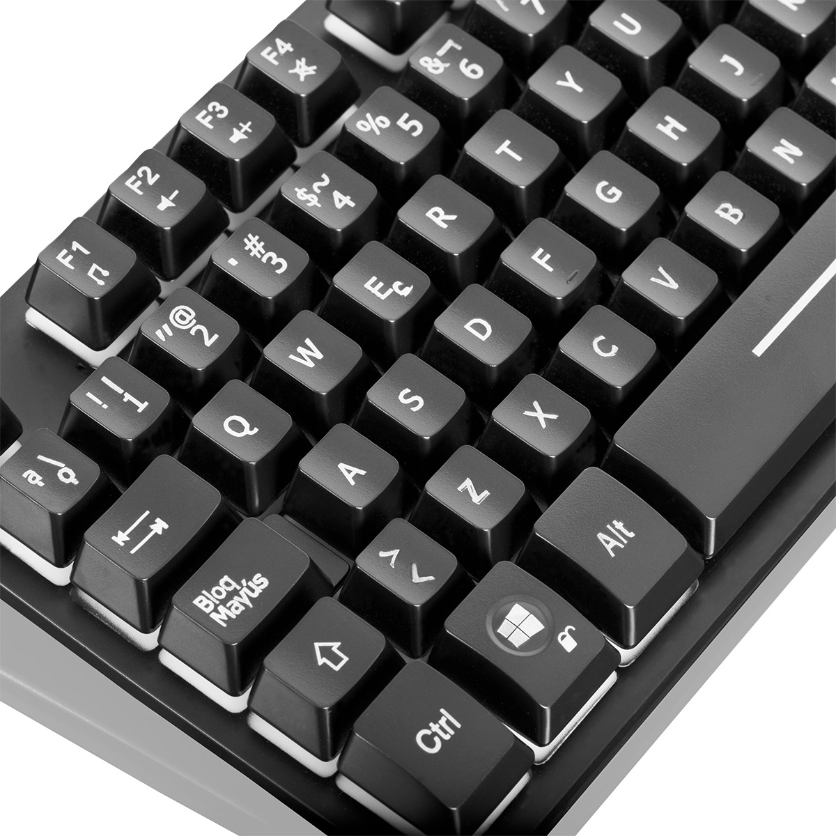 Ripley - TECLADO GAMER MICRONICS NEON+ MIC K709+, LUZ RAINBOW, 12 TECLAS  FUNCIONES