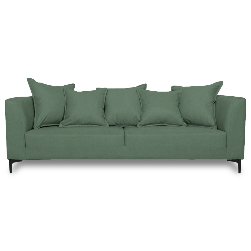 Ripley SOFA CORDELIA FELPA VERDE 2 CUERPOS