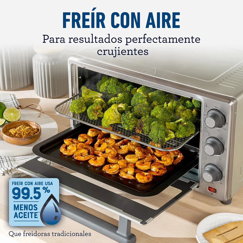 Horno con freidora de aire Oster® 42 lt puertas francesas TSSTTVFDMAF |  Linio Chile - OS199HL0J9HWLLACL