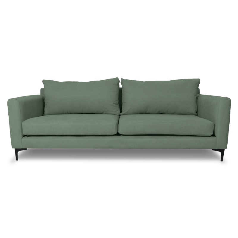 Ripley SOFA ALANNA CHENILLE TIPO LINO VERDE 3 CUERPOS