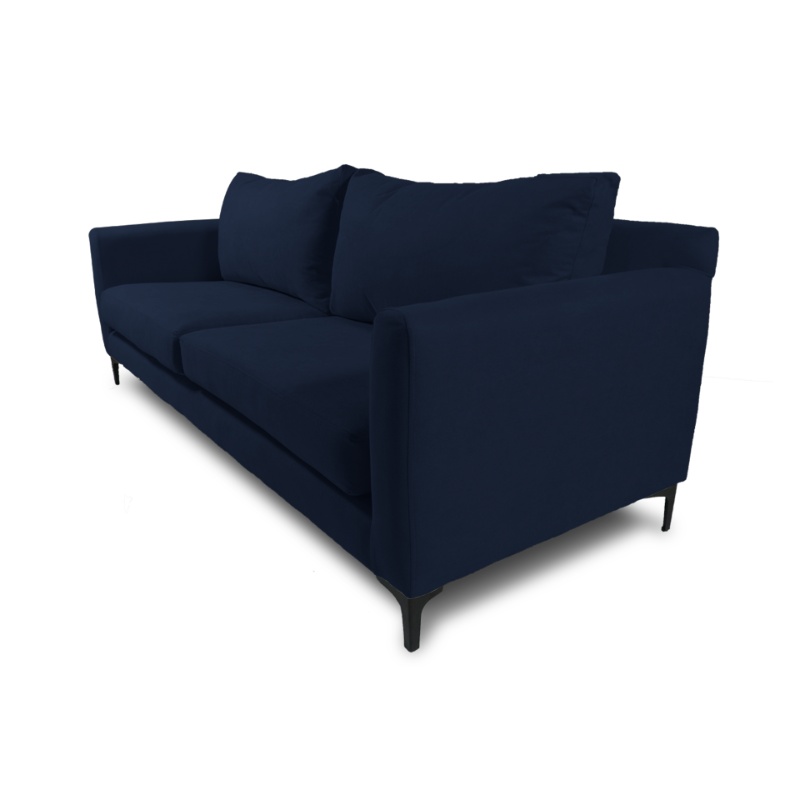 Ripley SOFA ALANNA CHENILLE TIPO LINO AZUL 3 CUERPOS