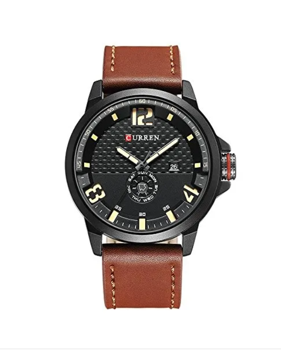 RELOJ HOMBRE CURREN EN CUERO MOVIMIENTO CUARZO CLASICO Y MODERNO. - 1