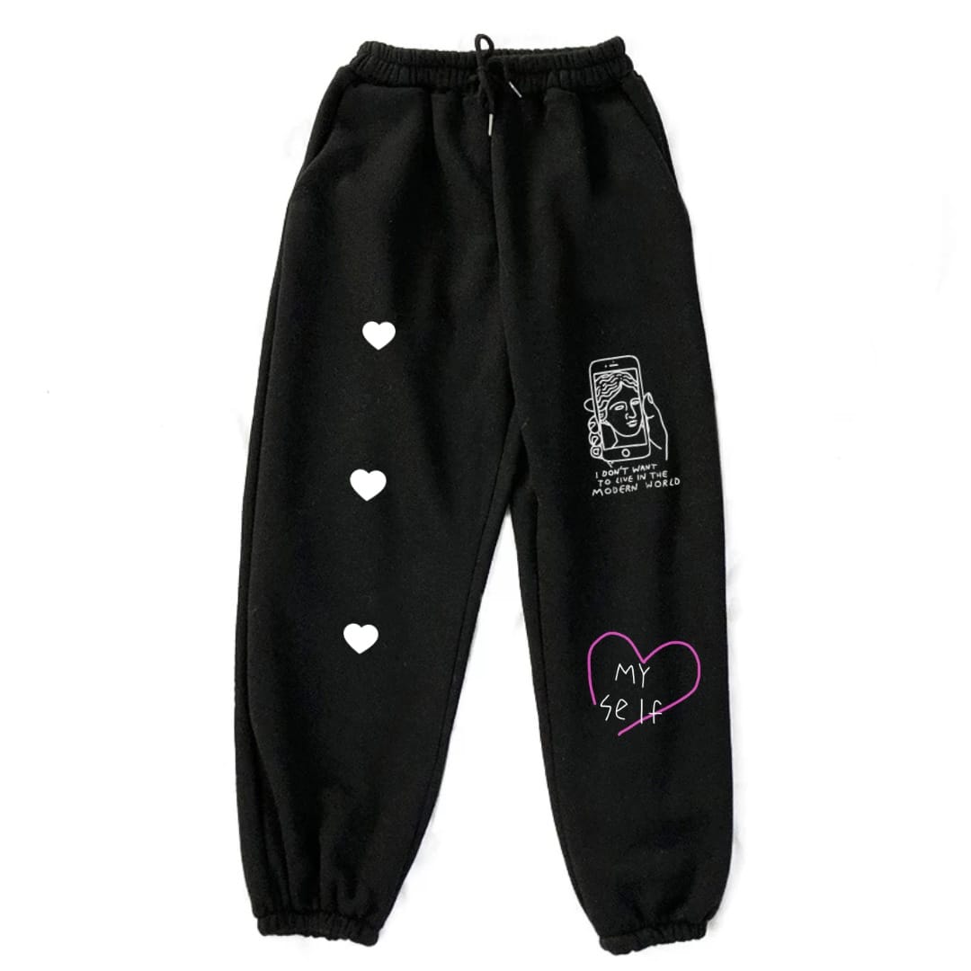 Ripley - JOGGER PEACE AND LOVE PARA MUJER ESTAMPADO