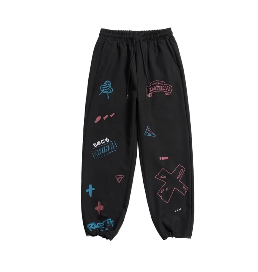 Ripley - JOGGER PEACE AND LOVE PARA MUJER ESTAMPADO