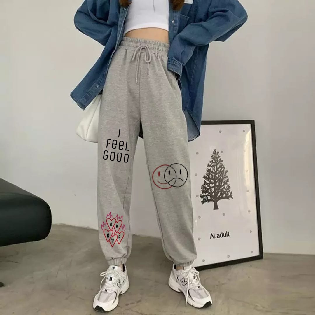 Ripley - JOGGER PEACE AND LOVE OVERSIZE PARA MUJER ESTAMPADO