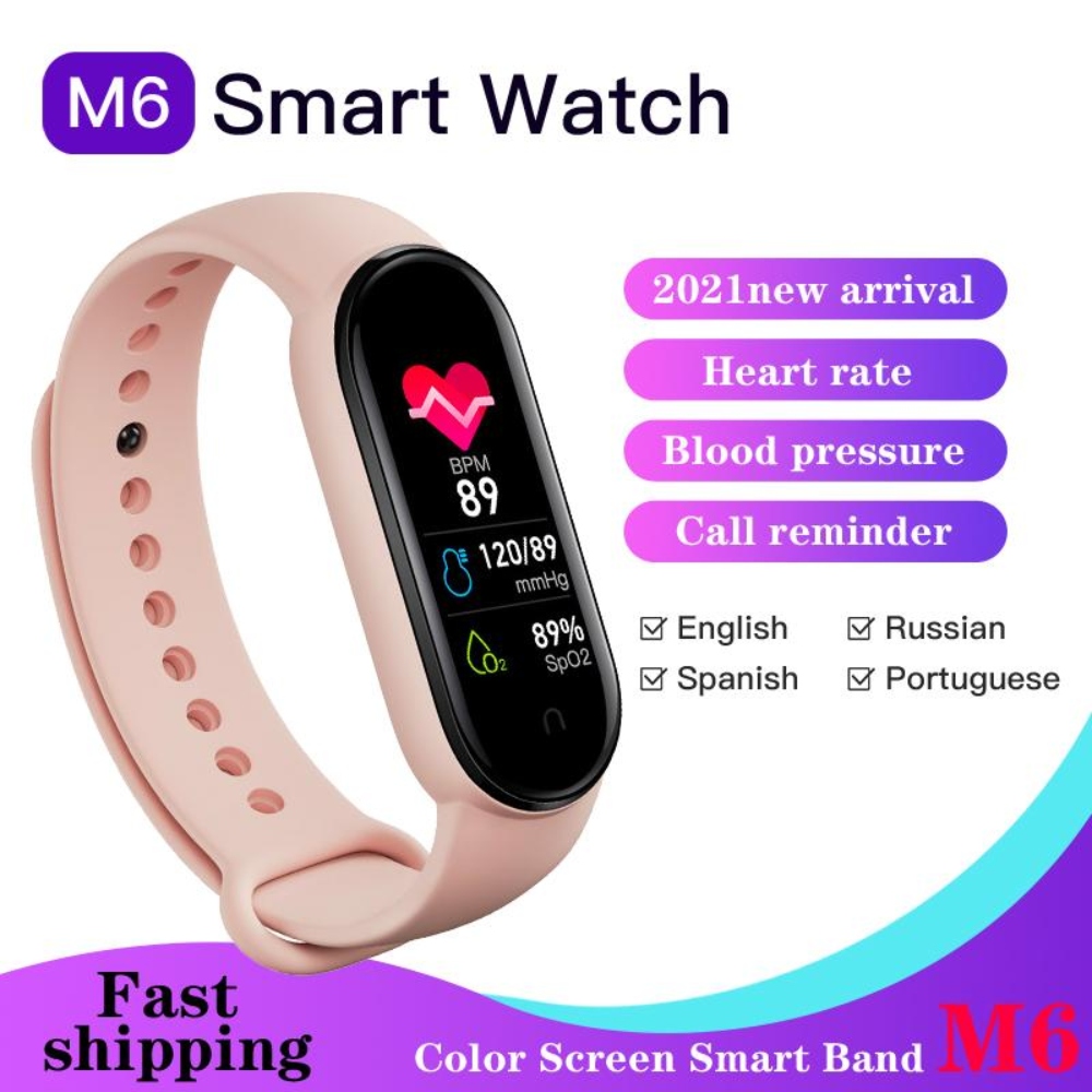 Ripley - SMART BAND M6 MULTIFUNCIONES ROSADO
