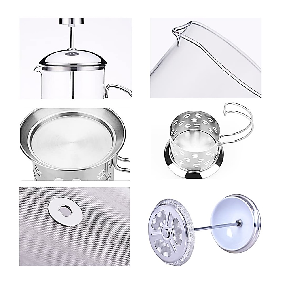 Ripley - CAFETERA PRENSA FRANCESA 1 LT CON BASE DE ACERO - GLASS