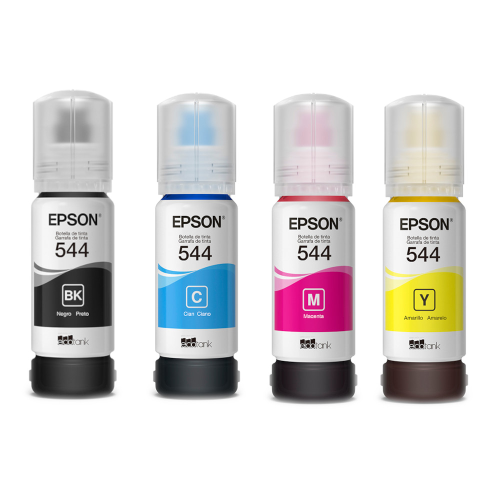 Ripley - PACK DE 4 TINTAS T544 EPSON ORIGINALES (NEGRO,CYAN,MAGENTA Y  AMARILLO)