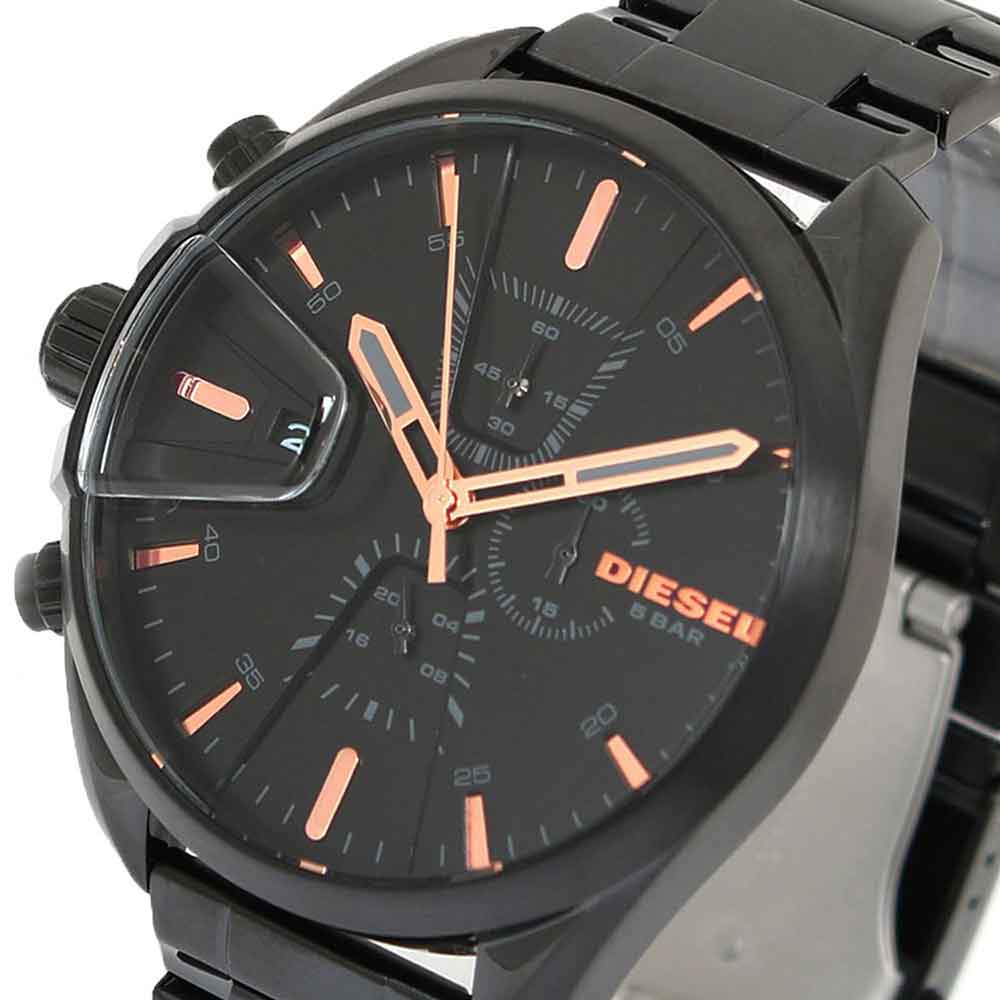 Ripley - RELOJ DIESEL MS9 CHRONO DZ4524 PARA HOMBRE CRONÓMETRO FECHA ACERO  INOXIDABLE NEGRO ORO ROSADO
