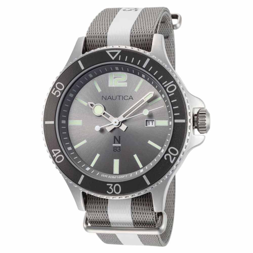 Nautica N83 Cocoa Beach Orologio Uomo In Acciaio Inox, 43 Mm, Quadrante Blu, Movimento Solare Giapponese, Impermeabile 50m