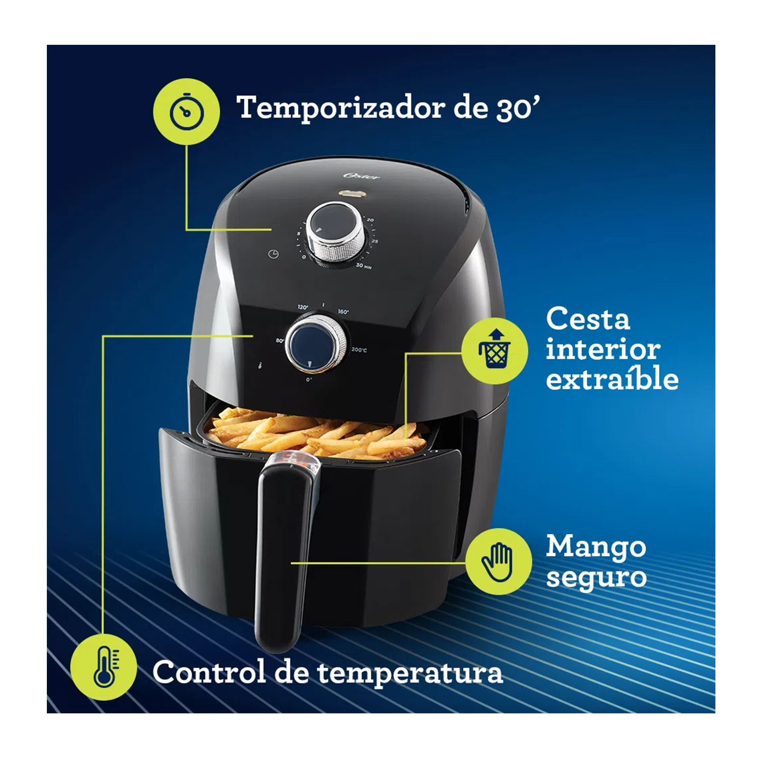 Compara Mini Freidora De Aire Oster 1 5Lts CKSTAF15B