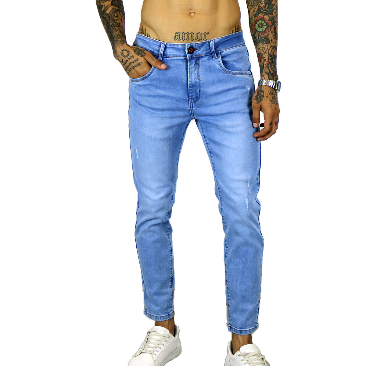 Ripley - JEAN HOMBRE SKINNY RIFF RAFF BARCCA CELESTE