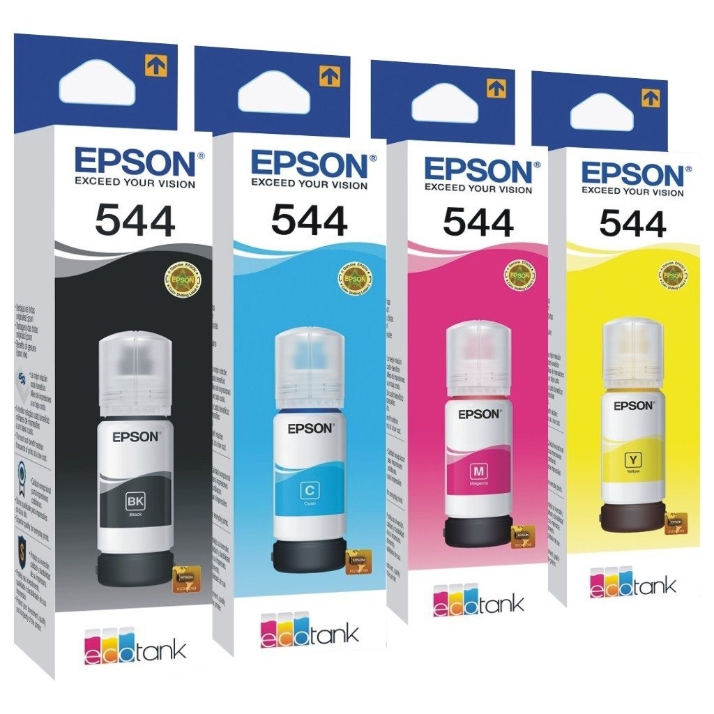 Ripley - KIT DE 4 TINTAS EPSON 544, CIAN,MAGENTA, YELLOW,BLACK