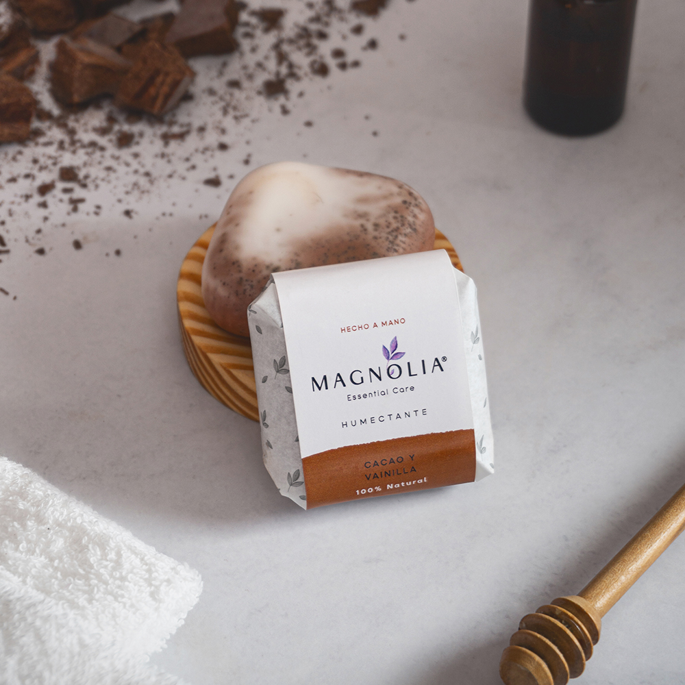 Ripley JABÓN FACIAL MAGNOLIA ESSENTIAL CARE CACAO Y VAINILLLA
