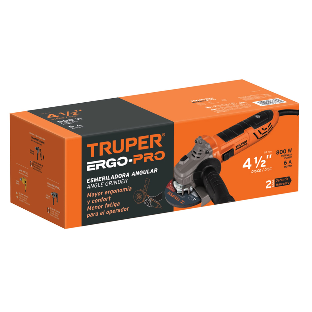 Ripley - ESMERIL ANGULAR TRUPER 11025 800W 4-1/2' 11000 RPM