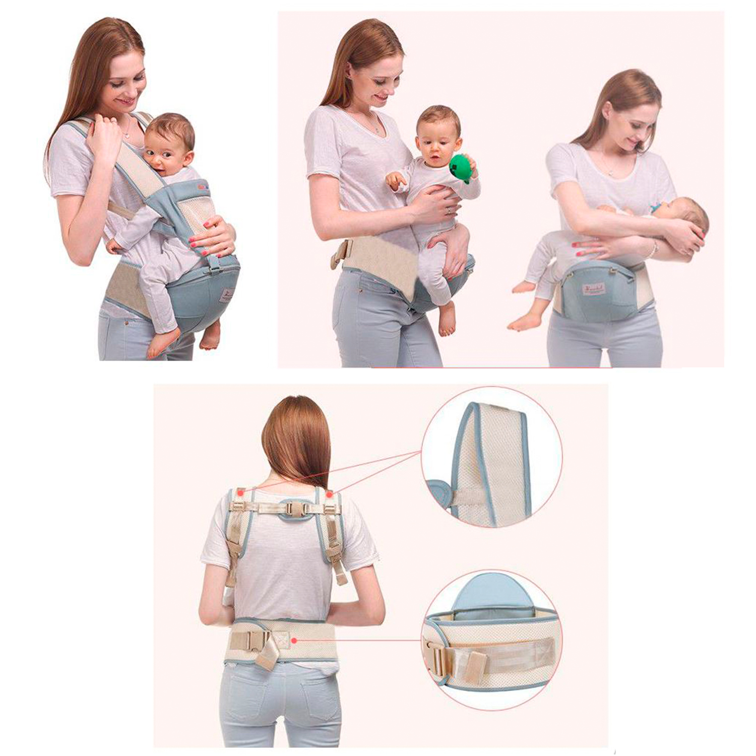 Ripley - CANGURO MOCHILA MULTIFUNCIONAL ERGONOMICO BEBE MORRAL