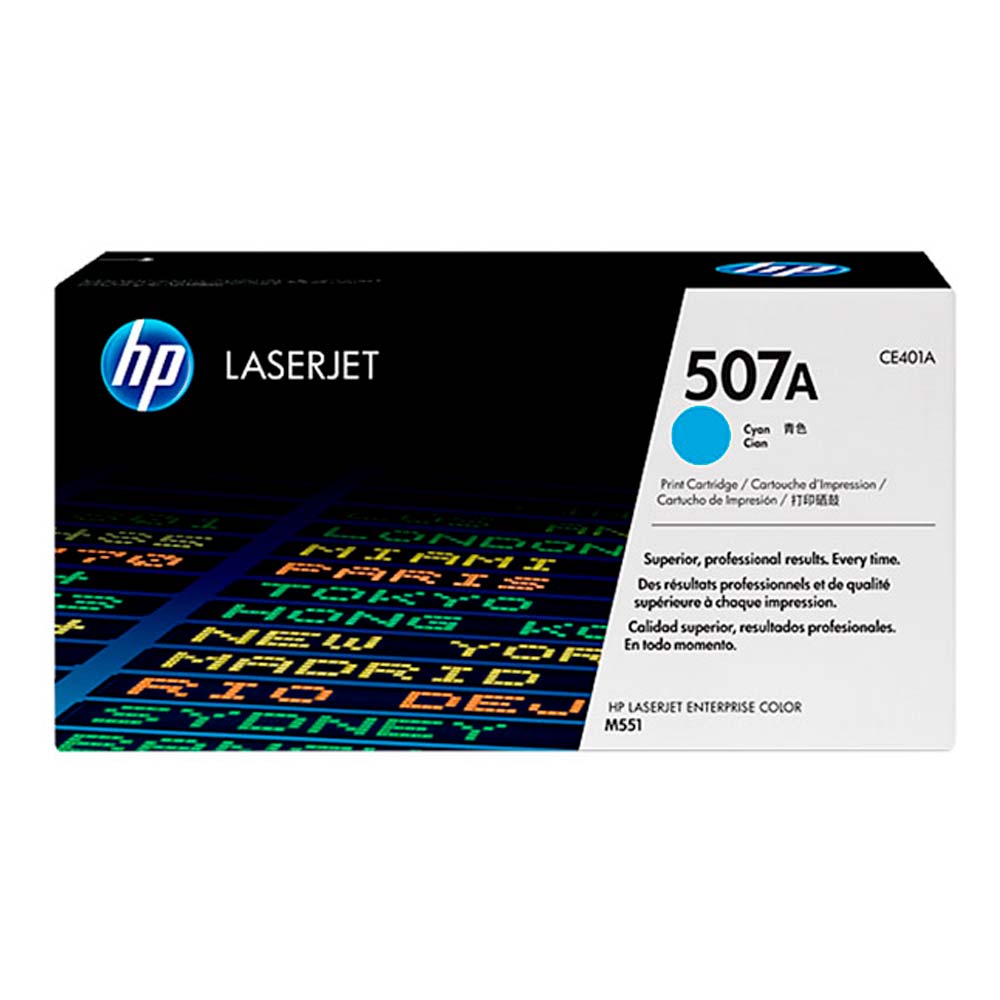 Ripley - CARTUCHO DE TONER HP 507A CIAN LASERJET ORIGINAL