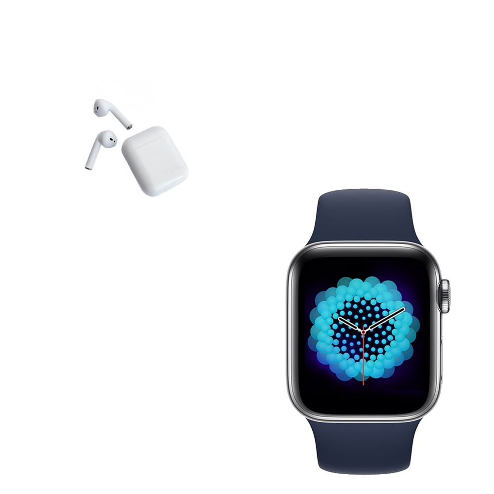 Ripley - SMARTWATCH I7 PRO MAX SERIE 7 NEGRO Y AUDIFONO I12 BLANCO