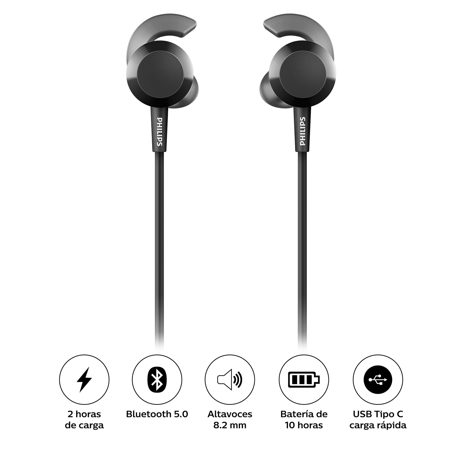 Ripley - AUDÍFONOS BLUETOOTH INTRAUDITIVOS PHILIPS TAE4205BK NEGRO