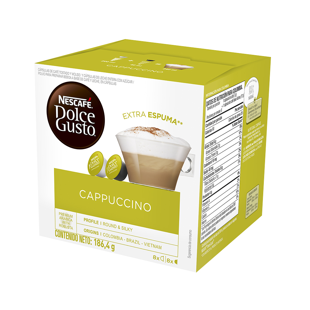Ripley - CÁPSULAS DE CAFÉ NESCAFÉ® DOLCE GUSTO® CAPPUCCINO CAJA DE 16  UNIDADES