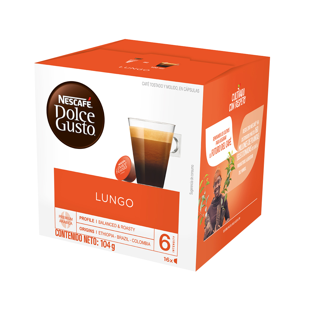 Ripley - CÁPSULAS DE CAFÉ NESCAFÉ® DOLCE GUSTO® LUNGO CAJA DE 16 UNIDADES