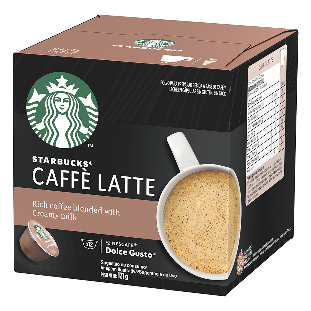 Ripley - CÁPSULAS DE CAFÉ STARBUCKS® CAFFE LATTE CAJA DE 12 UNIDADES