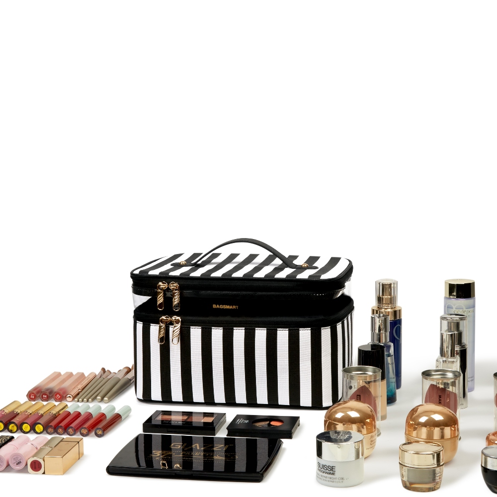 Ripley - BAGSMART ESTUCHE DE MAQUILLAJE PARA VIAJE - CEBRA