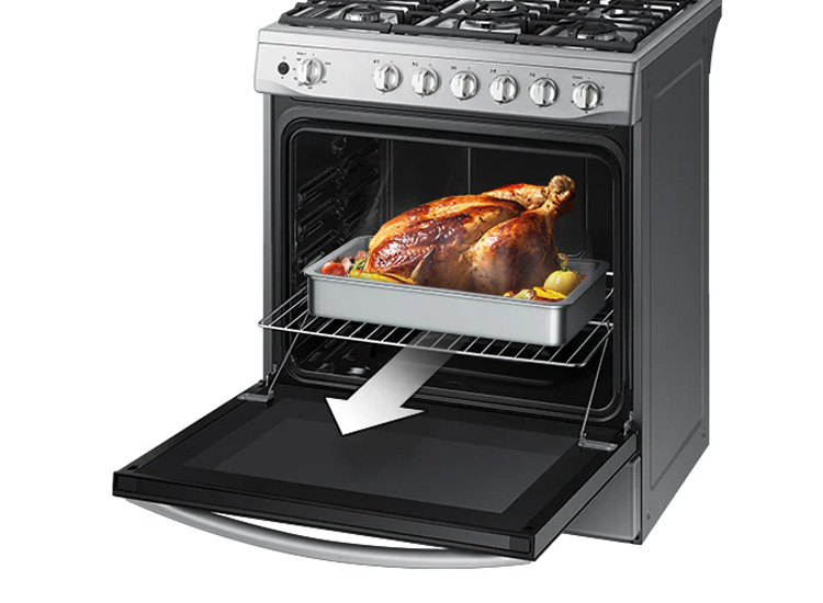 Ripley - SAMSUNG COCINA A GAS 6 HORNILLAS BLACK SMOG NX52T5311PS