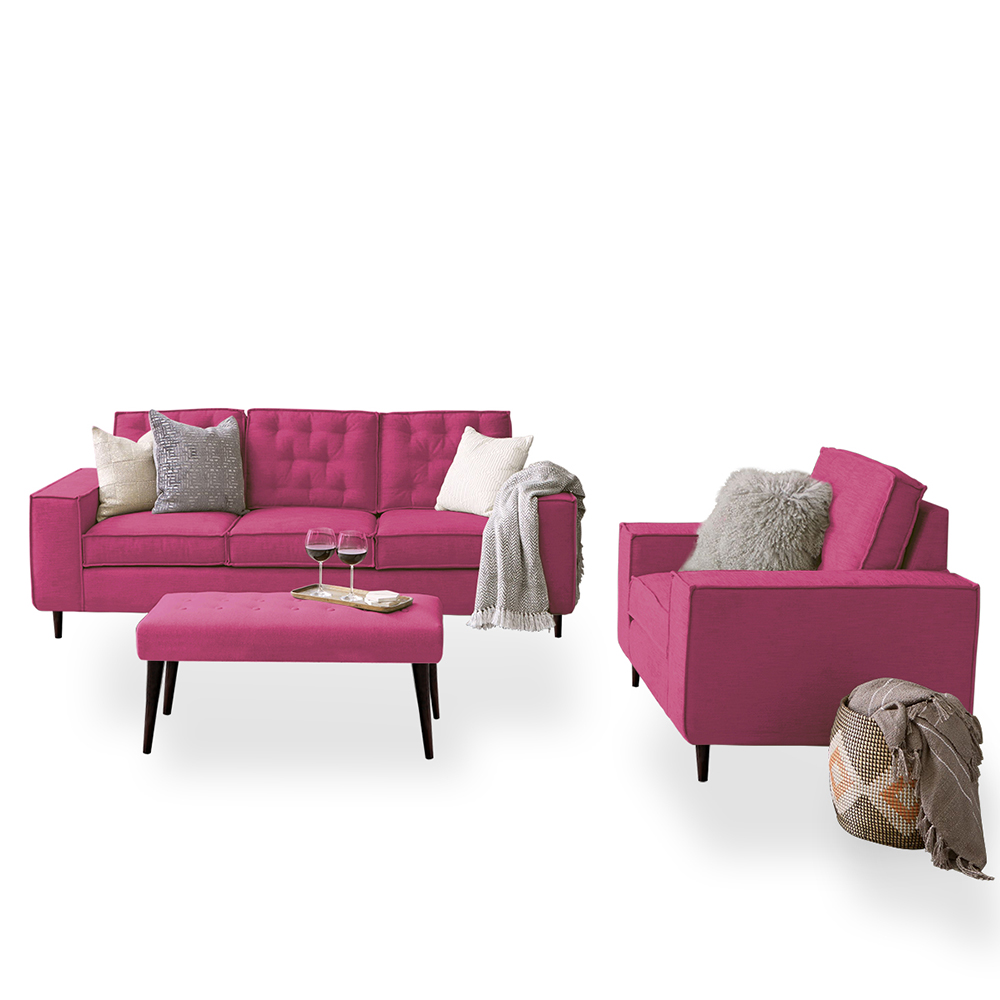 Ripley JUEGO DE SALA HOME PREMIUM KALHESI 3 1 + BANQUETA