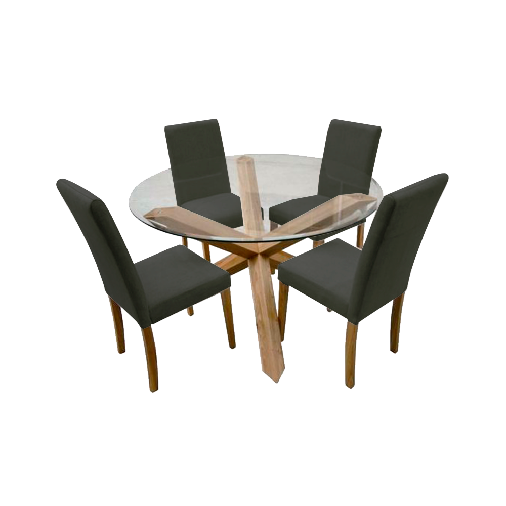 Ripley JUEGO DE COMEDOR HOME PREMIUM ITALO 4 SILLAS