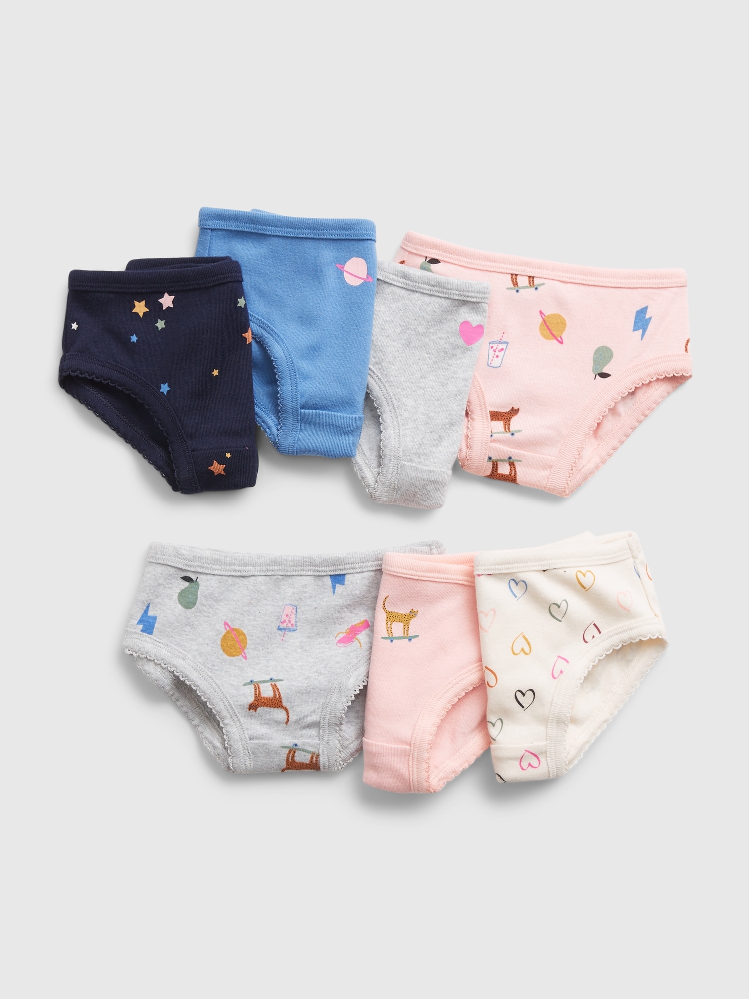 Ripley - GAP PACK 7 UNDS ROPA INTERIOR TODDLER NIÑA MULTICOLOR