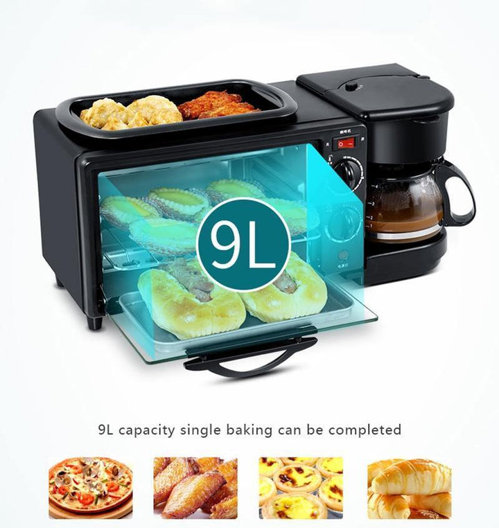Ripley - HORNO DESAYUNADOR CAFETERA CON PLANCHA 3 EN 1