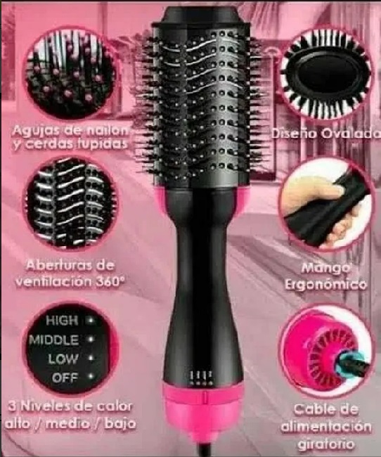 Ripley - CEPILLO ALISADOR SECADOR Y RISADOR ONE STEP 3 EN 1 1200W