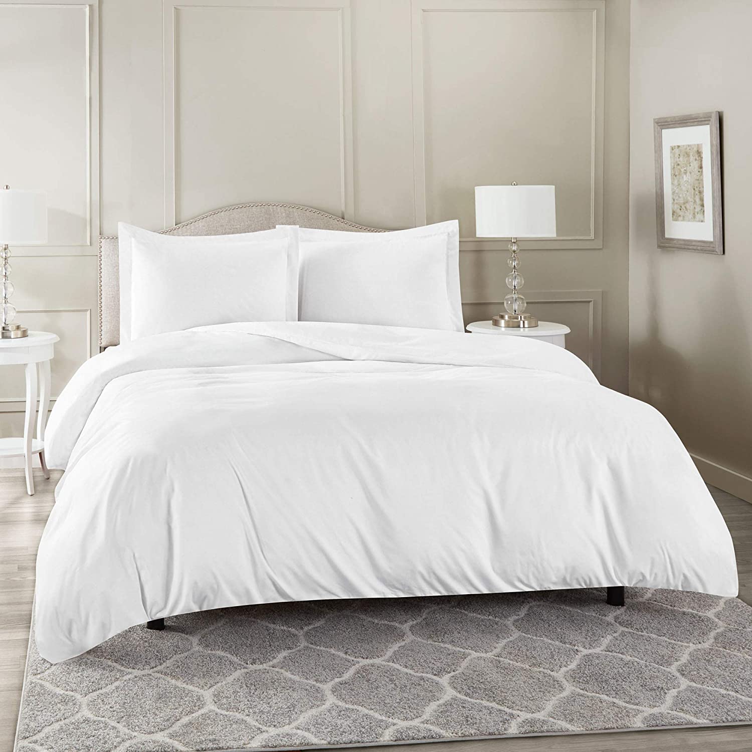Ripley SET DE CUBRE DUVET 2 PLAZAS 1800HILOS BLANCO