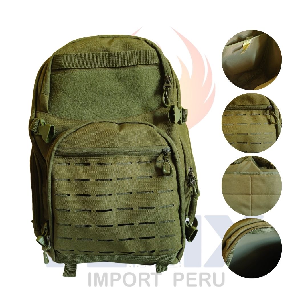 MOCHILA MILITAR FENIX IMPORT 50L TÃ CTICA CAMPING EJÃ‰RCITO MARINA - UNISEX  VERDE