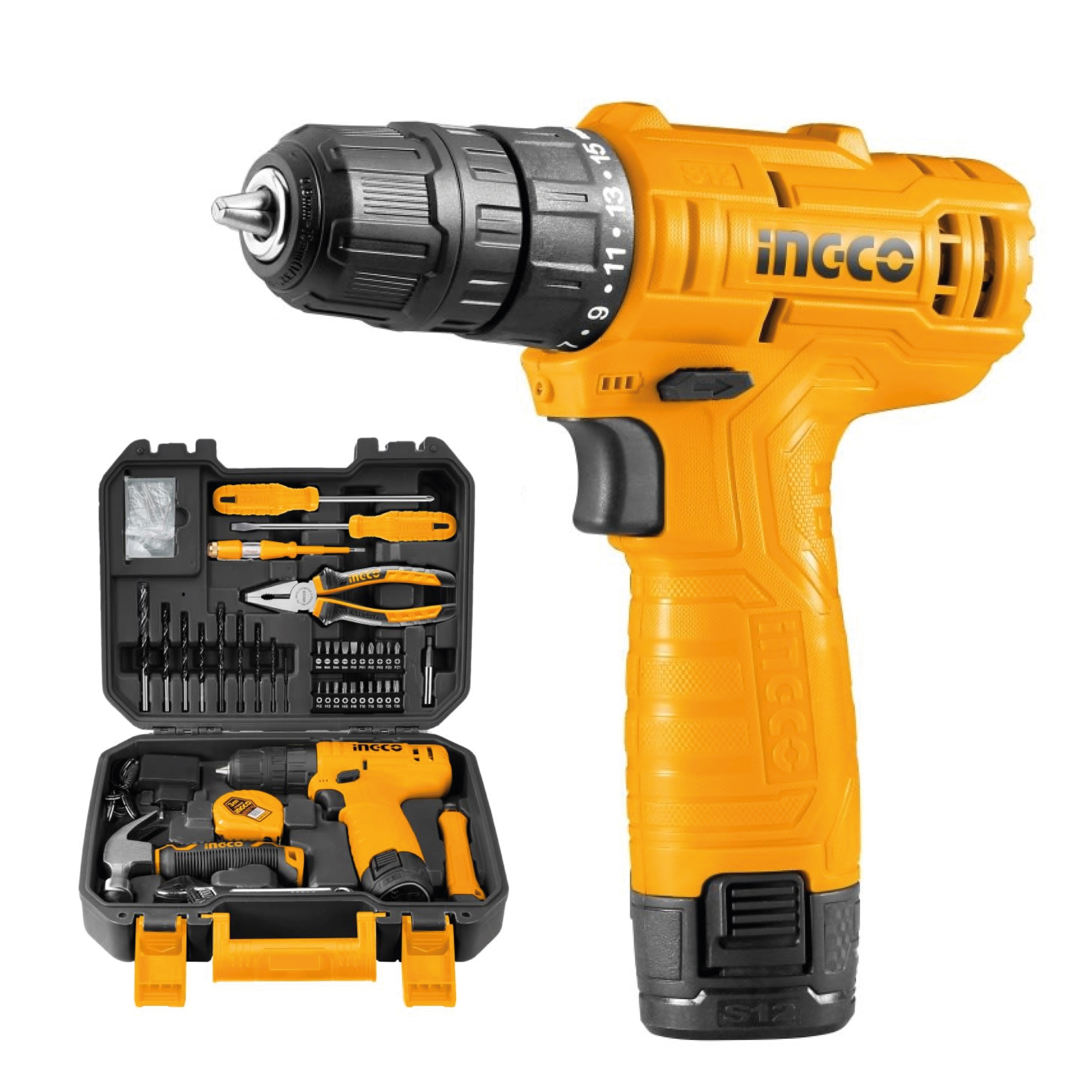 Ripley - KIT ATORNILLADOR 12V INGCO + MALETÍN DE 81 PIEZAS HKTHP10811
