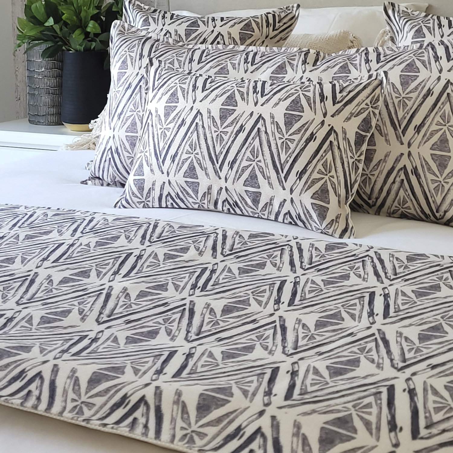 Piecera Marisa Rombos Tribales 140X70 
