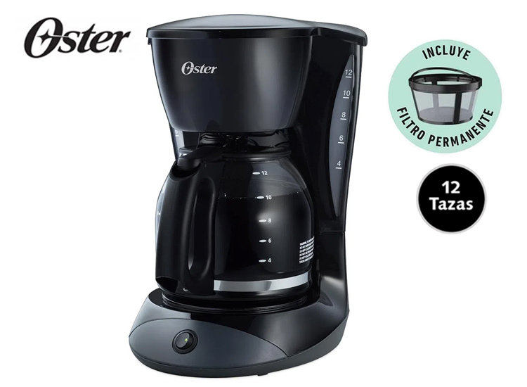 Cafetera Oster® de 12 tazas con indicador de encendido BVSTDCS12B - Oster