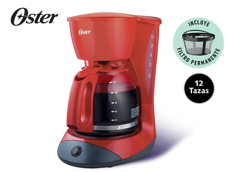 Ripley - OSTER CAFETERA DE 12 TAZAS COLOR ROJO BVSTDCDW12R