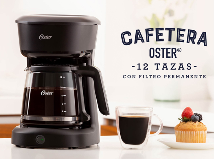 Cafetera 12 Tazas Filtro Permanente Negra Oster Bvstdcs12b – Yeemart-SC